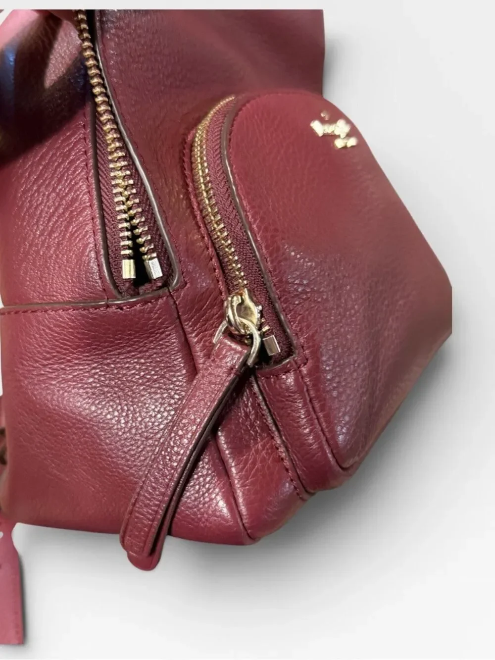 Kate Spade New York Jackson Medium Backpack Burgundy Pebbled Leather